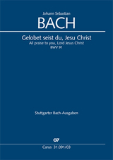 Gelobet seist du, Jesu Christ (Klavierauszug) - Johann Sebastian Bach