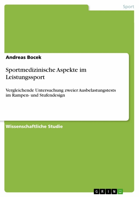 Sportmedizinische Aspekte im Leistungssport - Andreas Bocek