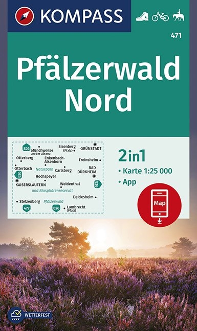 KOMPASS Wanderkarte Pfälzerwald Nord - 