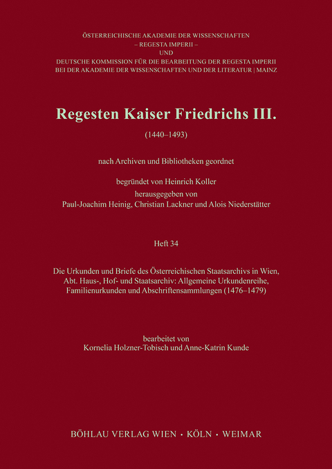 Regesten Kaiser Friedrichs III.