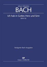 Ich hab in Gottes Herz und Sinn (Klavierauszug) - Johann Sebastian Bach