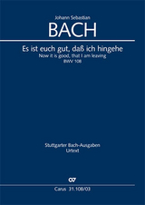 Es ist euch gut, daß ich hingehe (Klavierauszug) - Johann Sebastian Bach