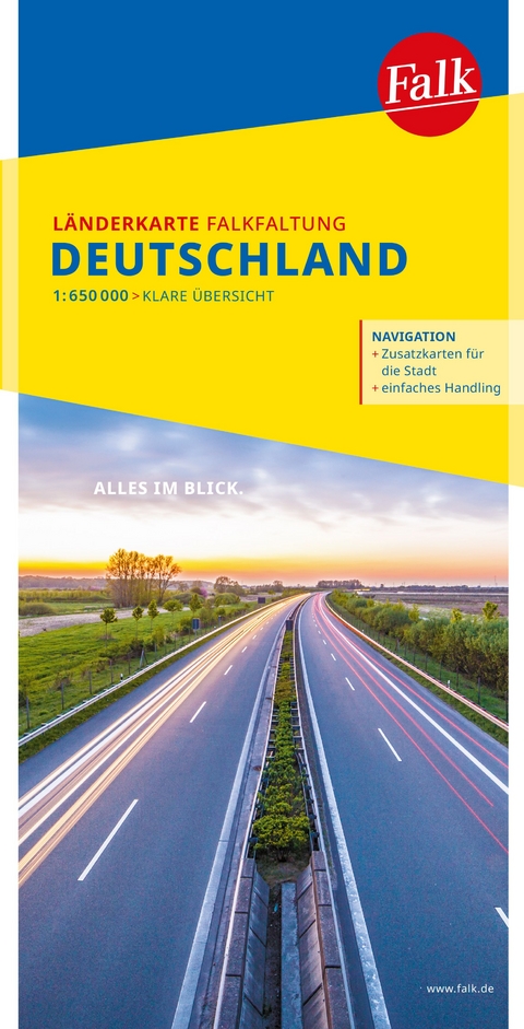 Falk Länderkarte Falkfaltung Deutschland 1:650.000