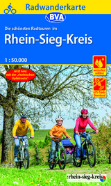 Radwanderkarte BVA Radwandern im Rhein-Sieg-Kreis 1:50.000, reiß- und wetterfest, GPS-Tracks Download - 