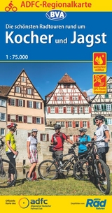 ADFC-Regionalkarte Die schönsten Radtouren rund um Kocher und Jagst, 1:75.000, mit Tagestourenvorschlägen, reiß- und wetterfest, E-Bike-geeignet, GPS-Tracks Download