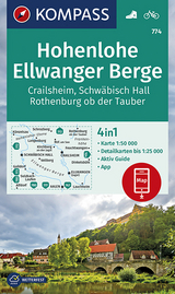 KOMPASS Wanderkarte Hohenlohe, Ellwanger Berge, Crailsheim, Schwäbisch Hall, Rothenburg ob der Tauber - KOMPASS-Karten GmbH