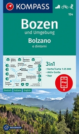 KOMPASS Wanderkarte 154 Bozen und Umgebung, Bolzano e dintorni 1:25.000