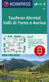 KOMPASS Wanderkarte Tauferer Ahrntal, Valle di Tures e Aurina - 