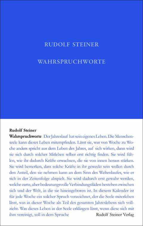 Wahrspruchworte - Rudolf Steiner