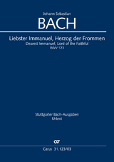 Liebster Immanuel, Herzog der Frommen (Klavierauszug) - Johann Sebastian Bach