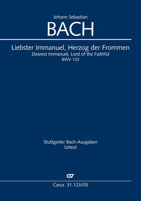 Liebster Immanuel, Herzog der Frommen (Klavierauszug) - Johann Sebastian Bach