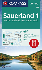 KOMPASS Wanderkarte Sauerland 1, Hochsauerland, Arnsberger Wald - KOMPASS-Karten GmbH