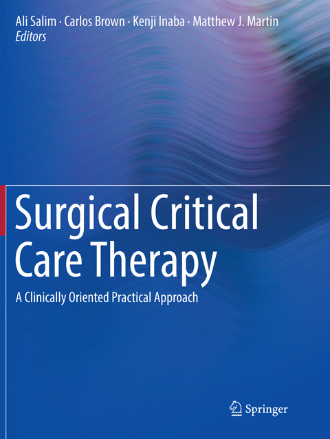 Surgical Critical Care Therapy - 