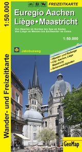 Euregio Aachen, Liege, Maastricht Wander- und Freizeitkarte - 