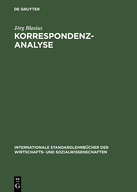 Korrespondenzanalyse - Jörg Blasius