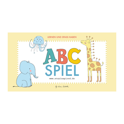 ABC-Spiel mit Tieren und Tiernamen, bestehend aus 52 Karten. Alphabet Memo-Spiel mit Tieren 52-teilig. Gedächtnis Lernspiel für Kinder zum ABC und Tiere lernen. Kinder Legekartenspiel zur Bildpaar Suche - Lisa Wirth