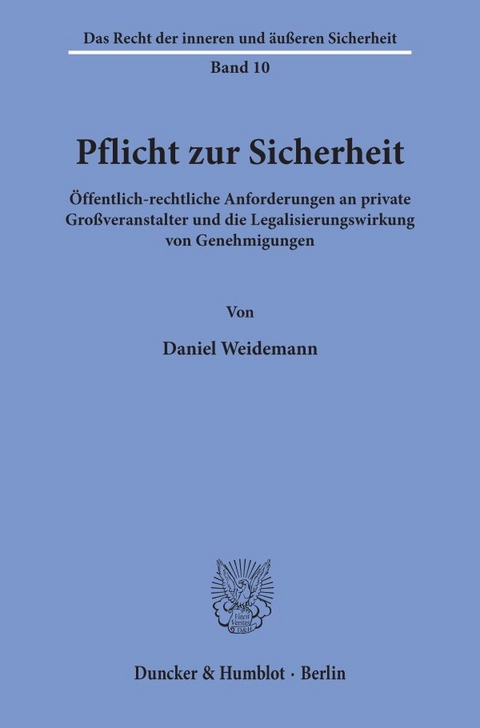 Pflicht zur Sicherheit. - Daniel Weidemann