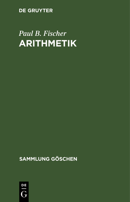 Arithmetik - Paul B. Fischer