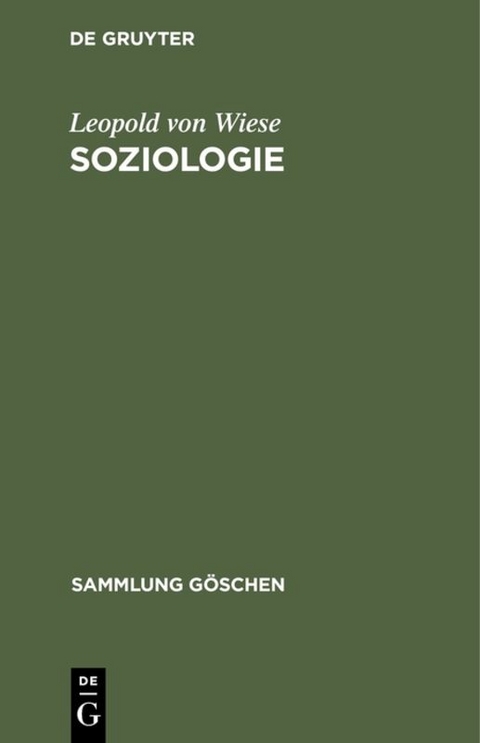 Soziologie - Leopold von Wiese