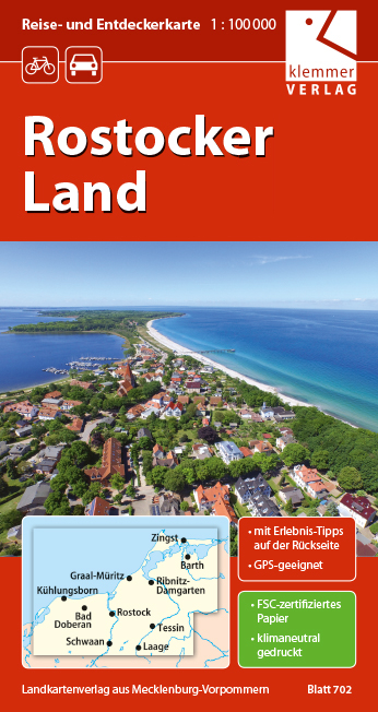 Reise- und Entdeckerkarte Rostocker Land - 