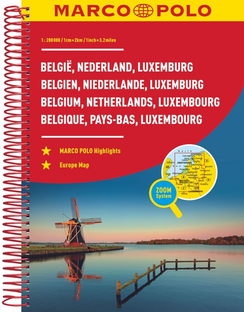 MARCO POLO ReiseAtlas Benelux 1:200 000 (Belgien, Niederlande, Luxemburg)