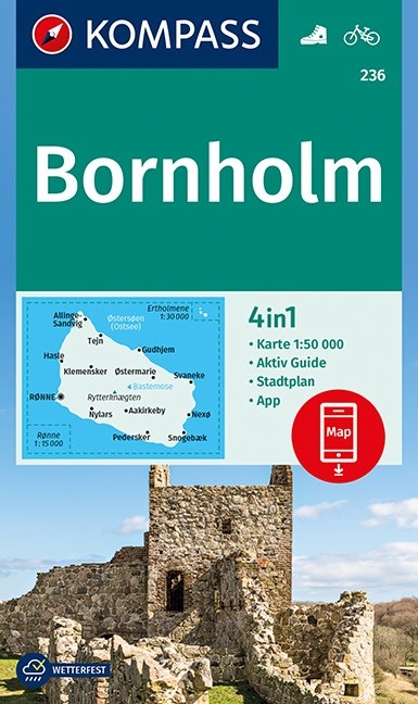 KOMPASS Wanderkarte Bornholm - 