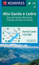 KOMPASS Wanderkarte 690 Alto Garda e Ledro, Riva del Garda, Malcesine, Torbole, Limone sul Garda 1:25.000 - 