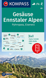 KOMPASS Wanderkarte Gesäuse, Ennstaler Alpen, Pyhrnpass, Eisenerz - KOMPASS-Karten GmbH