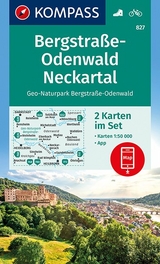 KOMPASS Wanderkarte Bergstraße-Odenwald, Neckartal, Geo-Naturpark Bergstraße-Odenwald - 