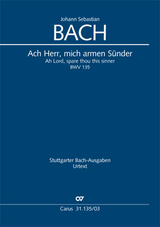 Ach Herr, mich armen Sünder (Klavierauszug) - Johann Sebastian Bach