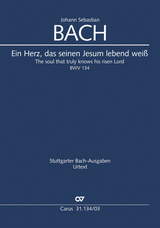 Ein Herz, das seinen Jesum lebend weiß (Klavierauszug) - Johann Sebastian Bach