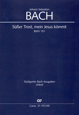 Süßer Trost, mein Jesus kömmt (Klavierauszug) - Johann Sebastian Bach