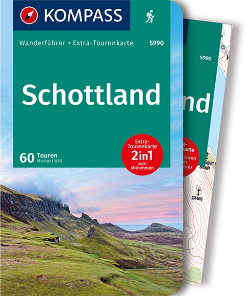 KOMPASS Wanderführer Schottland, Wanderungen an den Küsten und in den Highlands, 60 Touren - Michael Will