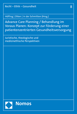 Advance Care Planning / Behandlung im Voraus Planen: Konzept zur Förderung einer patientenzentrierten Gesundheitsversorgung - 