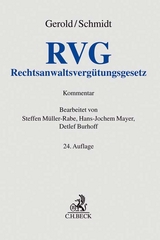 Rechtsanwaltsvergütungsgesetz - Gerold, Wilhelm; Schmidt, Herbert