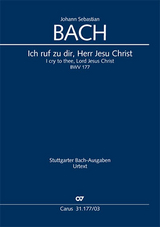 Ich ruf zu dir, Herr Jesu Christ (Klavierauszug) - Johann Sebastian Bach