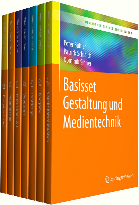 Bibliothek der Mediengestaltung – Basisset Gestaltung und Medientechnik - Peter Bühler, Patrick Schlaich, Dominik Sinner, Andrea Stauss, Thomas Stauss