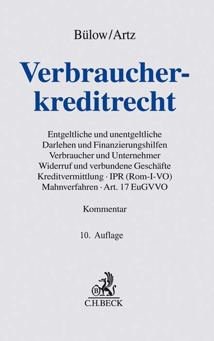 Verbraucherkreditrecht - Peter Bülow, Markus Artz