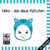 Neko – das blaue Kätzchen: Kontrastbuch für Babys – Gesichter · kontrastreiche Bilder angepasst an Babyaugen · Schwarz Weiß Primärfarben Buch für Neugeborene · Mein erstes Bilderbuch · Montessori Buch - Agnieszka Sawczyn