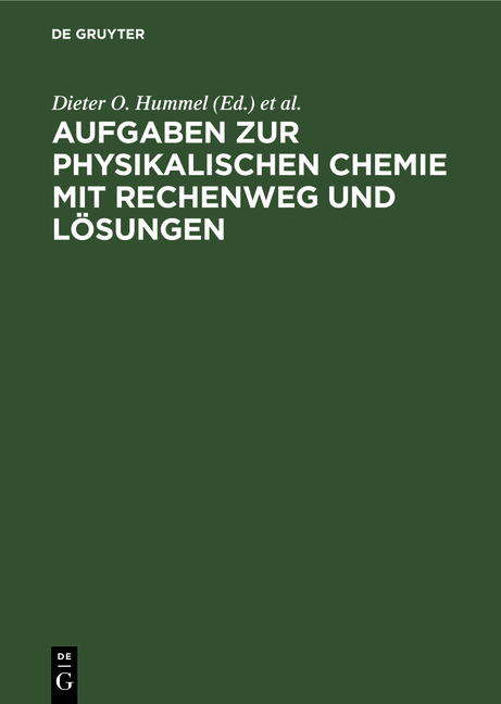 Aufgaben zur physikalischen Chemie mit Rechenweg und Lösungen - 