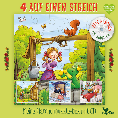 4 auf einen Streich - Meine Märchenpuzzle-Box (Kinderpuzzle) - 