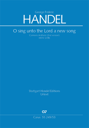 O sing unto the Lord a new song (Klavierauszug) - Georg Friedrich Händel