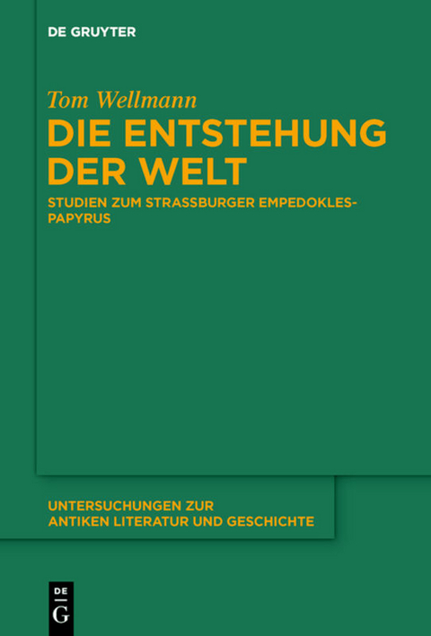 Die Entstehung der Welt - Tom Wellmann