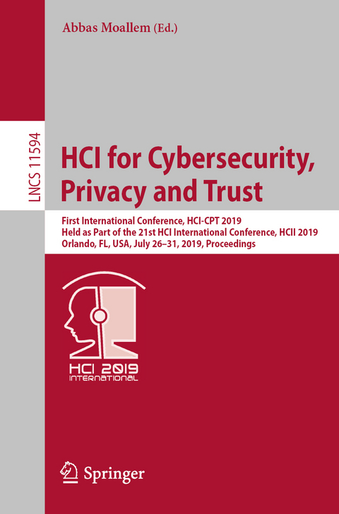 HCI for Cybersecurity, Privacy and Trust - 