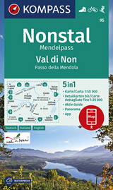 KOMPASS Wanderkarte Nonstal, Mendelpass, Val di Non, Passo della Mendola - KOMPASS-Karten GmbH