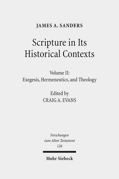 Scripture in Its Historical Contexts - James A. Sanders