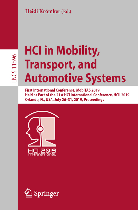 HCI in Mobility, Transport, and Automotive Systems - 