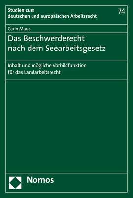 Das Beschwerderecht nach dem Seearbeitsgesetz - Carlo Maus