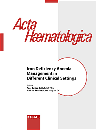 Iron Deficiency Anemia - Management in Different Clinical Settings