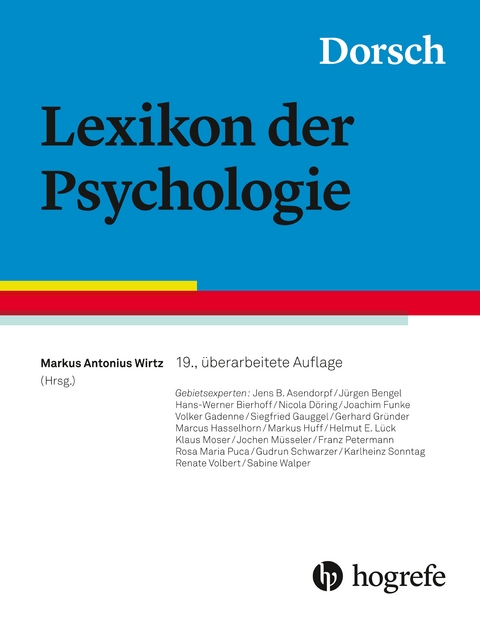 Dorsch - Lexikon Der Psychologie Von Markus Antonius Wirtz | ISBN 978-3 ...